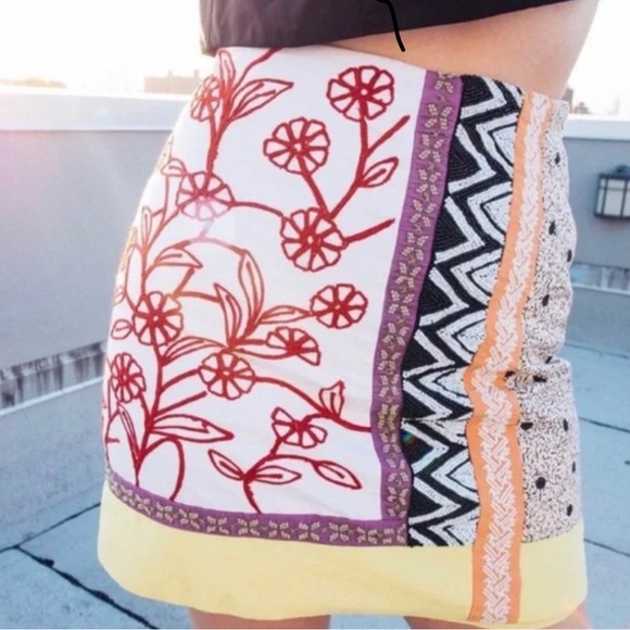 Anthropologie Dresses & Skirts - NWT Anthropologie Leif Notes Embroidered Multicolor Skirt